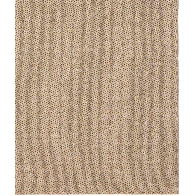 Riobe Chevron Machine Made Indoor / Outdoor Area Rug, Rectangle 6'4" x 11'5"
