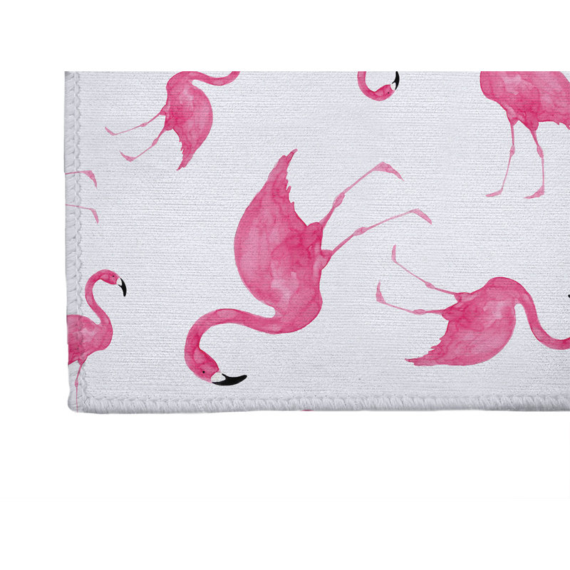 Tapis d'extérieur Summer Flamingo, Tapis de couloir 2 pi 6 po x 8 pi
