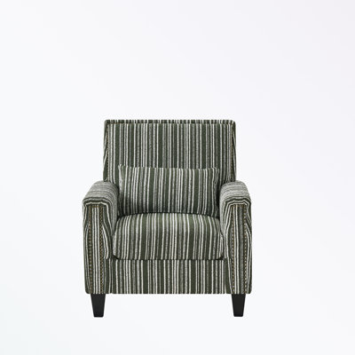 Chaise d'appoint avec accoudoirs et garniture cloutée