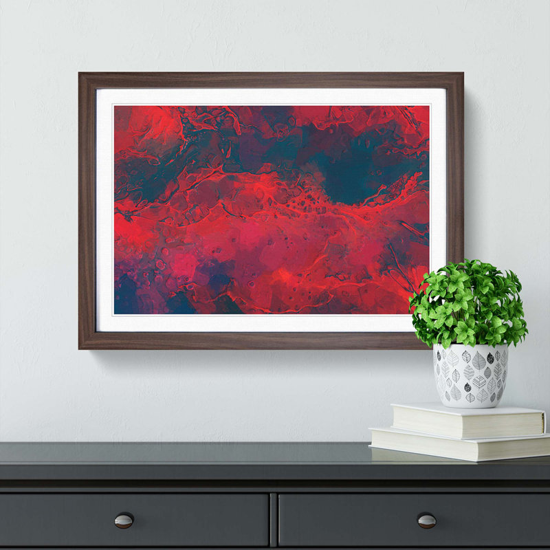 Spirit of Delirium in Abstract - Framed Print, 48cm H x 65cm W x 2cm D, Walnut Framed