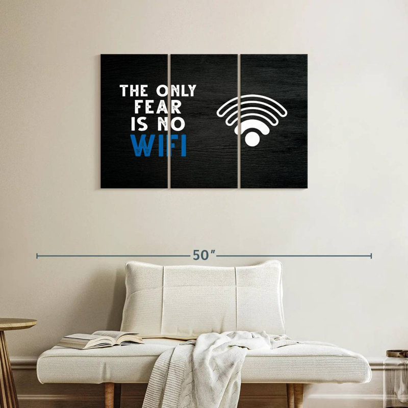 Senne The Only Fear Is No WiFi, 24" H x 38" W