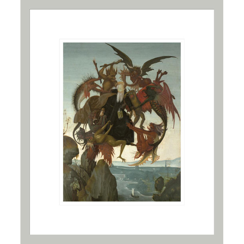 «The Torment of Saint Anthony» par Michelangelo Buonarroti, impression giclée sur cadre, H 41,5 po x l 32,67 po