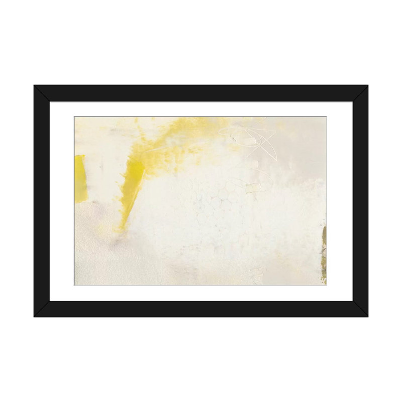 « yellow lux ii », impression sur toile, H 16 po x l 24 po x P 1 po, Papier d'art encadré noir, Blanc