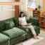 Canapé modulaire en L modulaire en chenille de 111,5 po George-1975007393