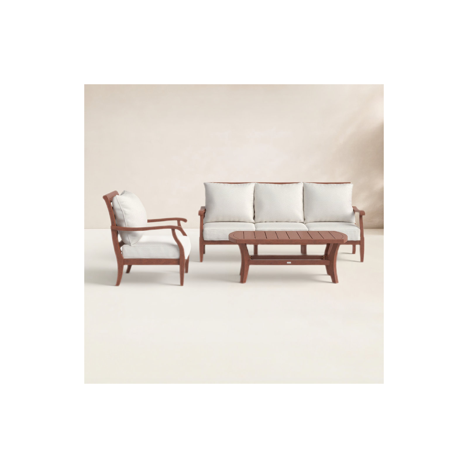 Oria Eucalyptus 4 - Person Patio Conversation Set with Cushions