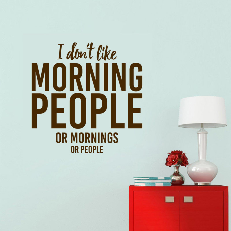 Décalcomanie murale i not like people people, Brun chocolat