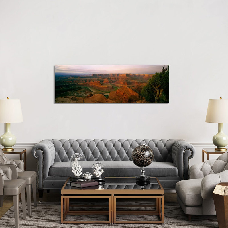 Canyonlands National Park As Seen From Dead Horse Point State Park Overlook - Wrapped Canvas Panoramic Print