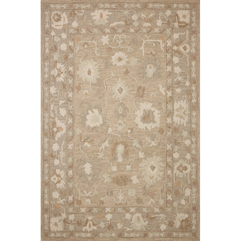 Chris Loves Julia x Loloi Dorothea Khaki / Dove Area Rug, Rectangle 7'9" x 9'9"