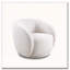 Fauteuil d'appoint pivotant rembourré Boucle-1733872562