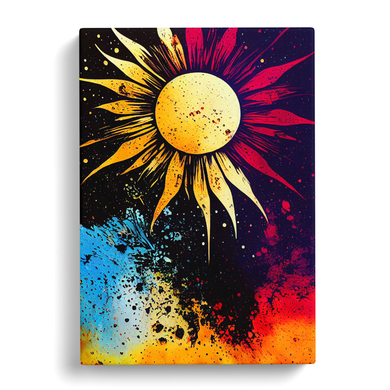 Giacchetto Sun Splatter Vol.1 - Wrapped Canvas, 50cm H x 35cm W x 3cm D