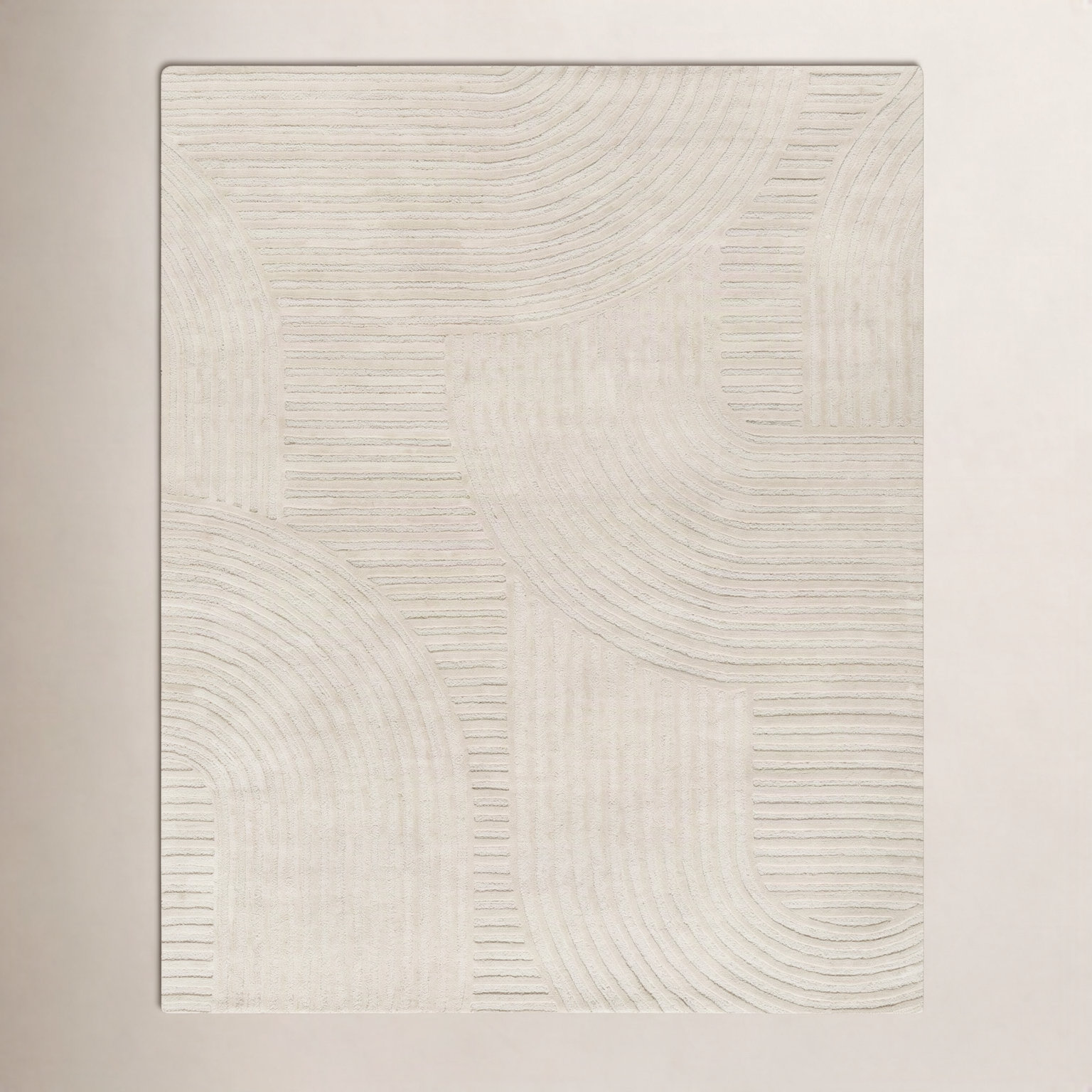 Polk Hand-Tufted Striped Rug, Rectangle 5' x 7'6"