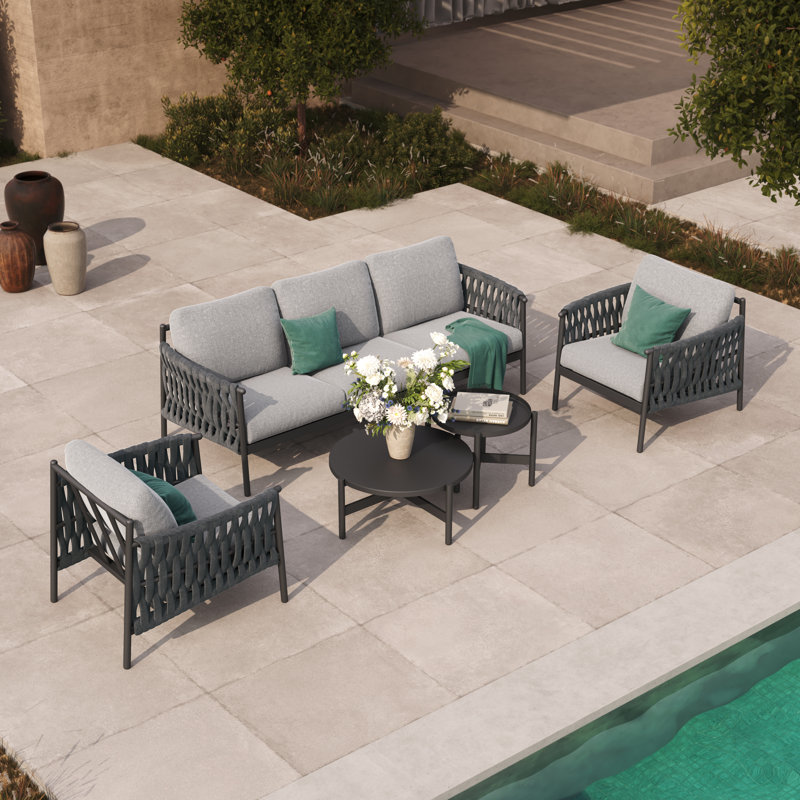 Arlend 5 Piece Sofa Seating Group With Removable Olefin Cushions