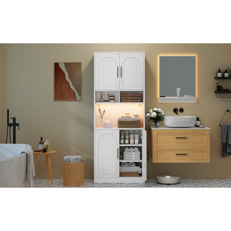 Armoire de bar 70,9 po, Blanc