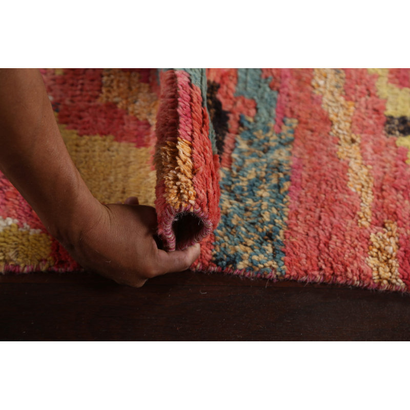 One-of-a-Kind 7'11" X 10'11" Wool Area Rug in Coral