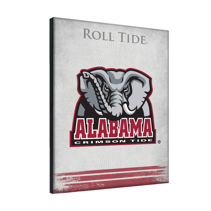 NCAA - Impression sur toile tendue, Crimson Tide d'Alabama, H 24 po x l 32 po x P 1 po