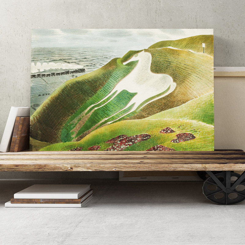 Westbury Horse by - Wrapped Canvas, 50cm H x 76cm W