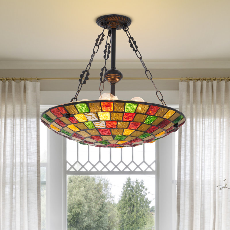 5 Light Dimmable Tiffany Chandelier Pendant Light Fixtures