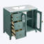 Ensemble de meuble-lavabo simple 36 po en bois massif avec lavabo 36 po et 3 tiroirs