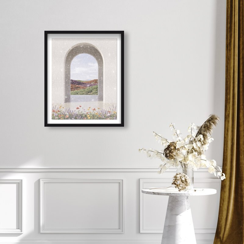 Window to Paradise Shadowbox Landscape & Nature Print by Oliver Gal, Black Frame, 16 x 20, 21.5"H x 17.5"W, Black Shadowbox