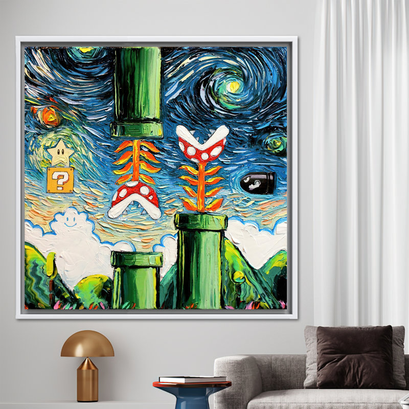 Print on Canvas, 70 cm H x 70 cm W, White Floater Framed