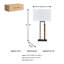 Lampe de table Hiramani, ensemble de 2