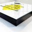 Key cabinet, Opens to the left, 30x30x5, Black, Lemon with a positive quote in a hand-drawn style, 