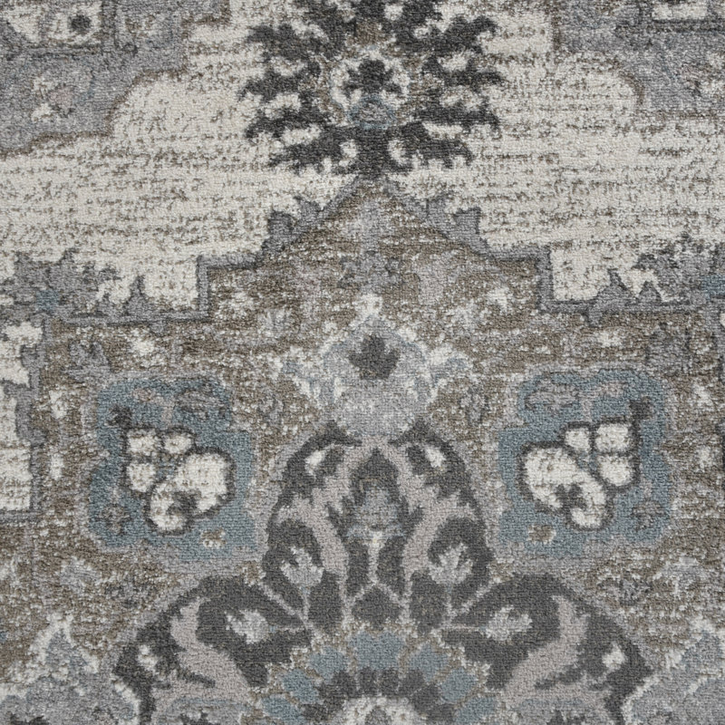 Tapis Honig Farmhouse Botanical Medallion, Rond 6 pi 7 po x 6 pi 7 po