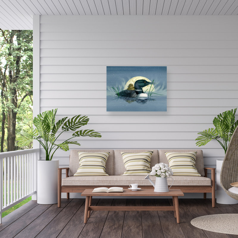 Toile d'extérieur Dave Bartholet Loon Moon, H 14 po x l 19 po