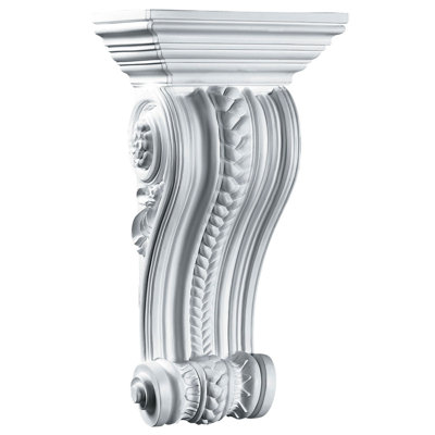 Endurathane Alexandria Rope Center Corbel, 9 1/2"W x 5 1/2"D x 17 3/8"H, Factory Primed