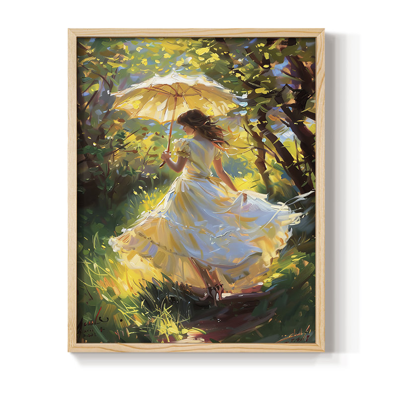 WOMEN Series DCCDXCV III, reproduction d'art encadrée - bois massif, Naturel, H 11 po x l 9 po