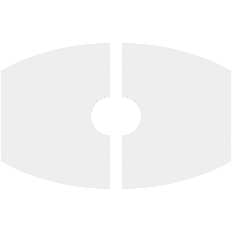 34"W x 22 5/8"H x 6"ID x 18 1/4"C x 1"P Kailey Architectural Grade PVC Contemporary Ceiling Medallion, Two Piece