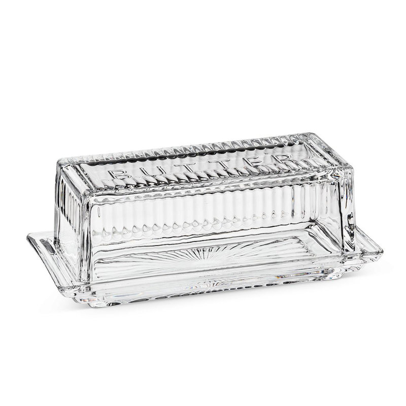 House Of Hampton Hinesville Glass Butter Dish