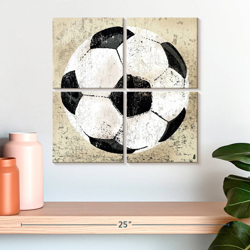 Ballon de football rétro Sirpi, H 18 po x l 18 po