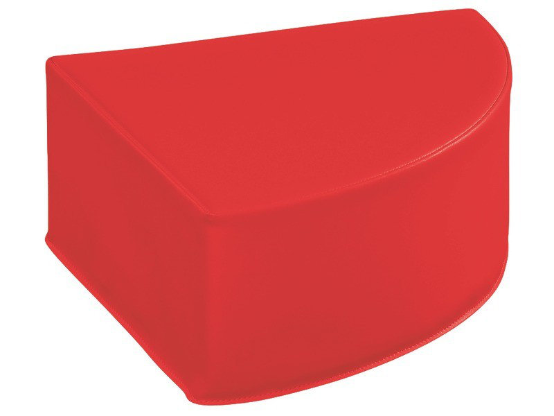Pouf quadrant de base - Hauteur du siège: 6 po, Rouge, H 7 po x l 15,75 po x P 15,75 po