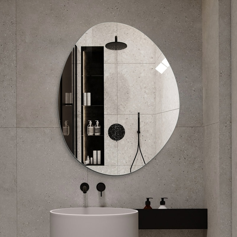 Asymmetrical Bathroom Wall Mirror