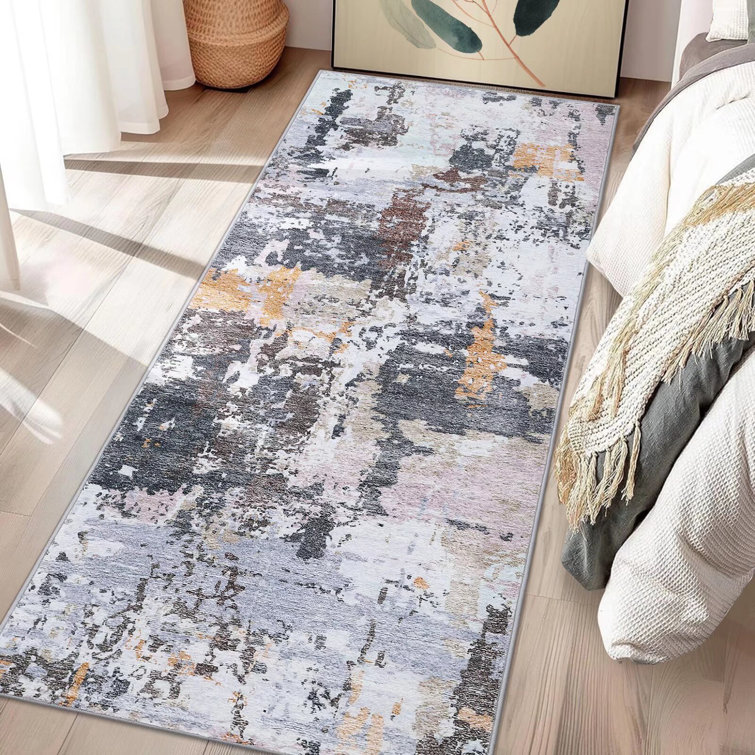 Tapis abstraits lavables pour le salon