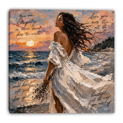 Coucher de soleil sur toile tendue