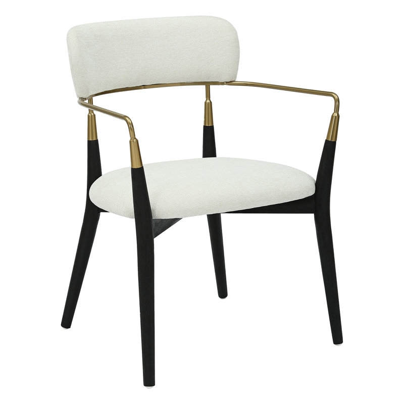 Chaise en tissu avec accents -