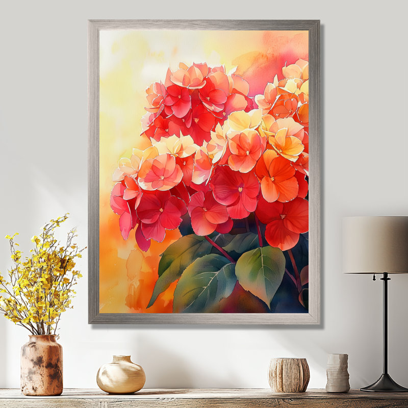 Achenbach - art mural floral, Argent argent, H 32 po x l 24 po, Reproduction encadrée sans passe-partout