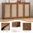 Vintage Rattan Kitchen Cabinet Storage Cabinet with Adjustable Shelves