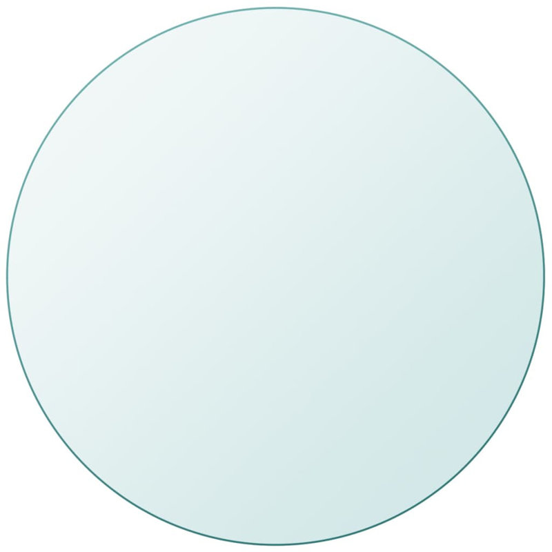 Plateau de table en verre trempé, H 0,3 po x l 23,6 po x P 23,6 po