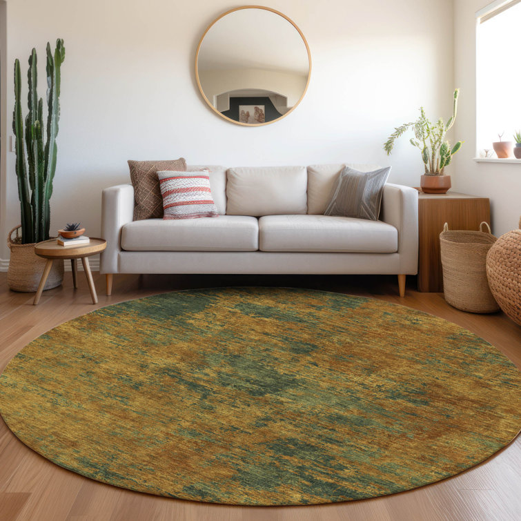 Machine Washable Indoor/Outdoor Chayden ACN1093 Copper Rug