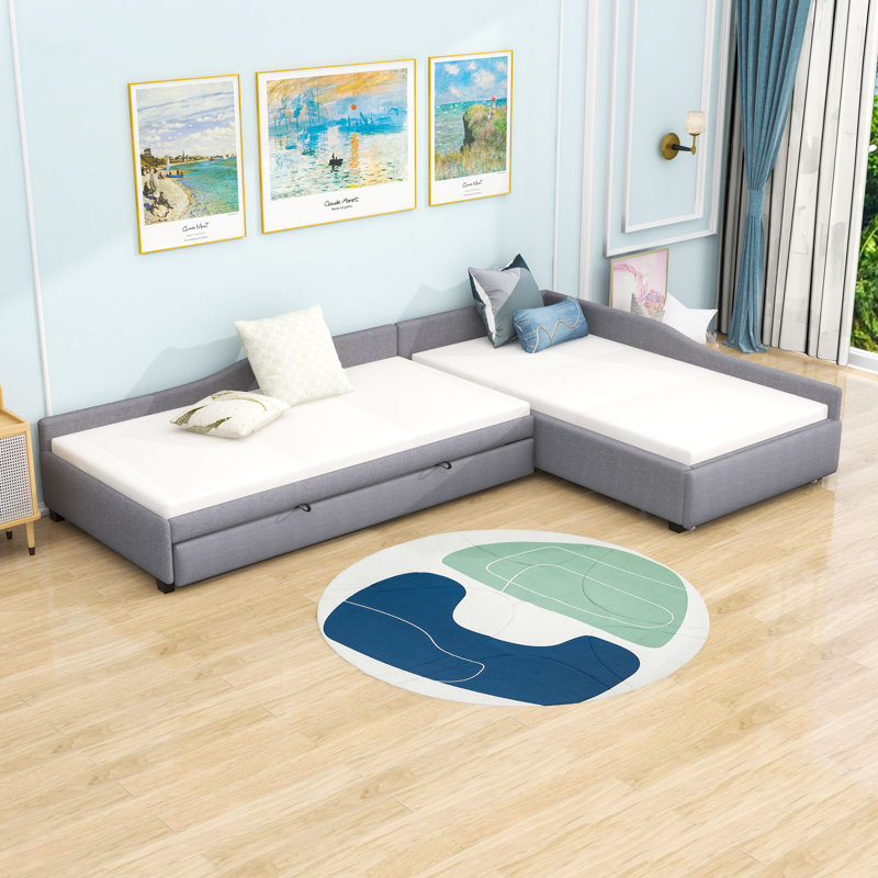 Lit de jour simple avec couchette Schock, Grey