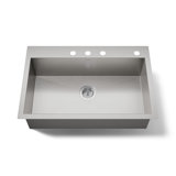 Vault™ 33" L x 22" W Top Mount/Under Mount Large Single Bowl Kitchen Sink