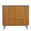 Sideboard with 2-Sliding Rattan Barn Doors & Adjustable Shelves