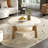 Creative round flowers solid wood coffee table-103104984-103104985