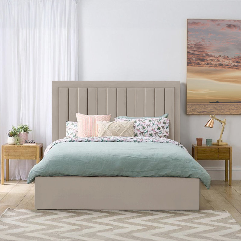 Madry Upholstered Ottoman Storage Bed, Coffee, Kingsize (5')