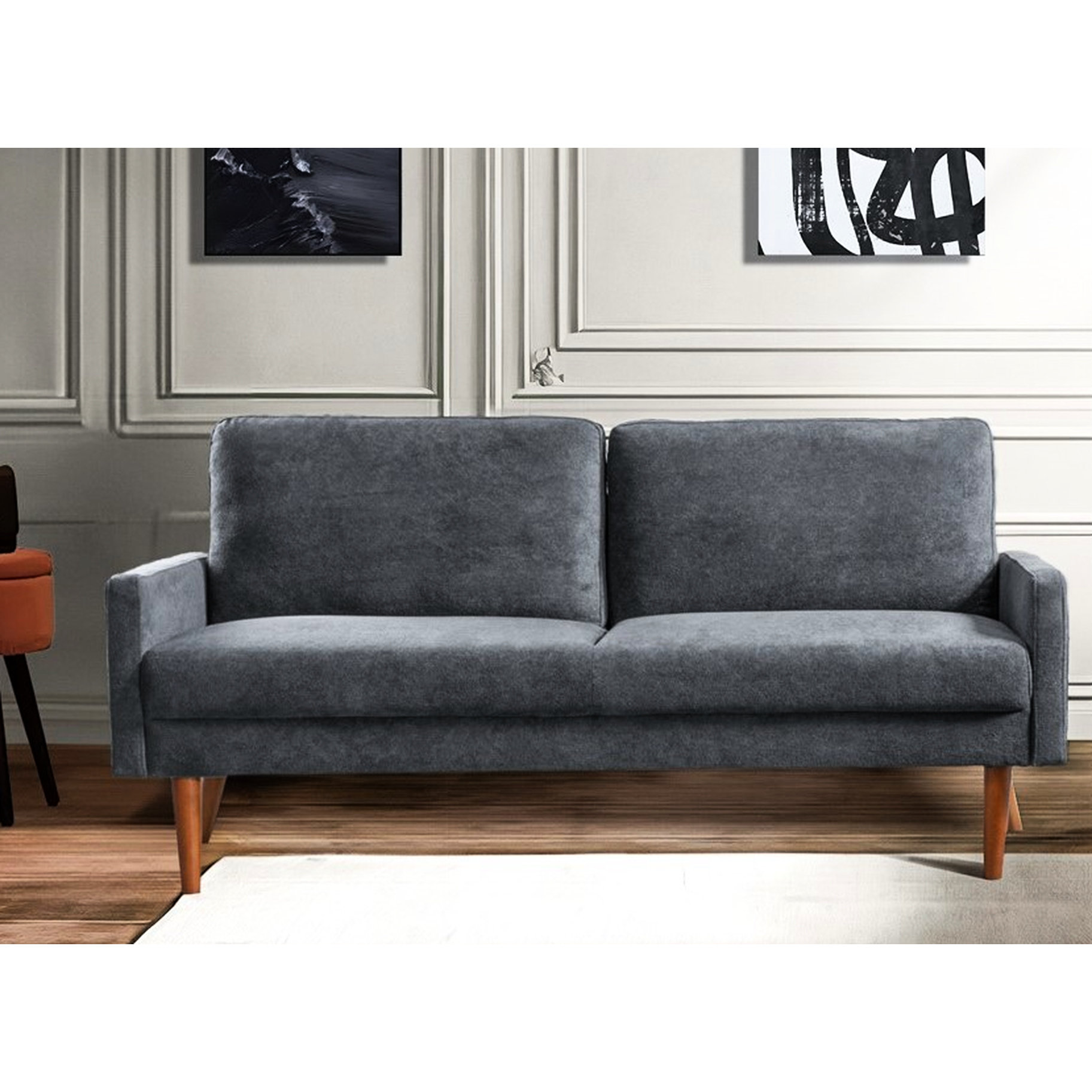 Ebern Designs 3 Seater Grey Velvet , Merging European Design & Comfort ...