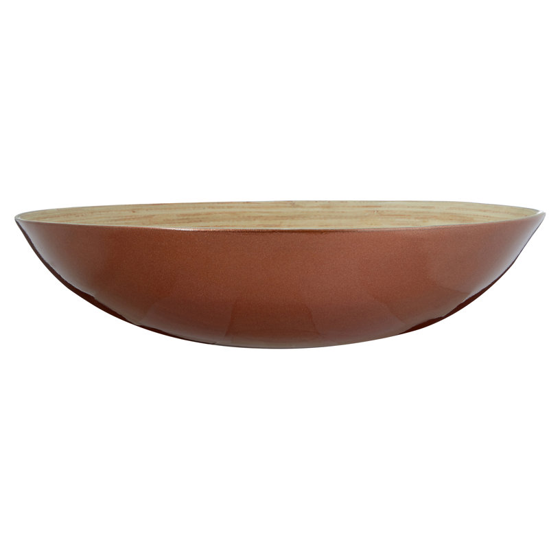 Norden Home Garcia Bamboo Salad Bowl, Rose Gold