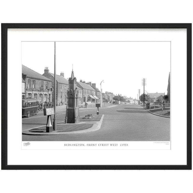 Bedlington, Front Street West C1955 - Single Picture Frame Print, 28cm H x 36cm W x 2.3cm D